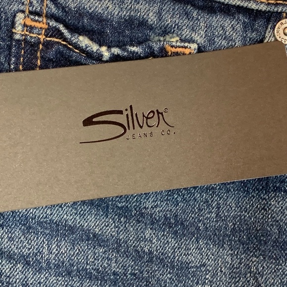 NWT Silver Jeans Co. High Rise Frisco Denim Frayed Hem Mini-Skirt Women's size 0 - Picture 12 of 15
